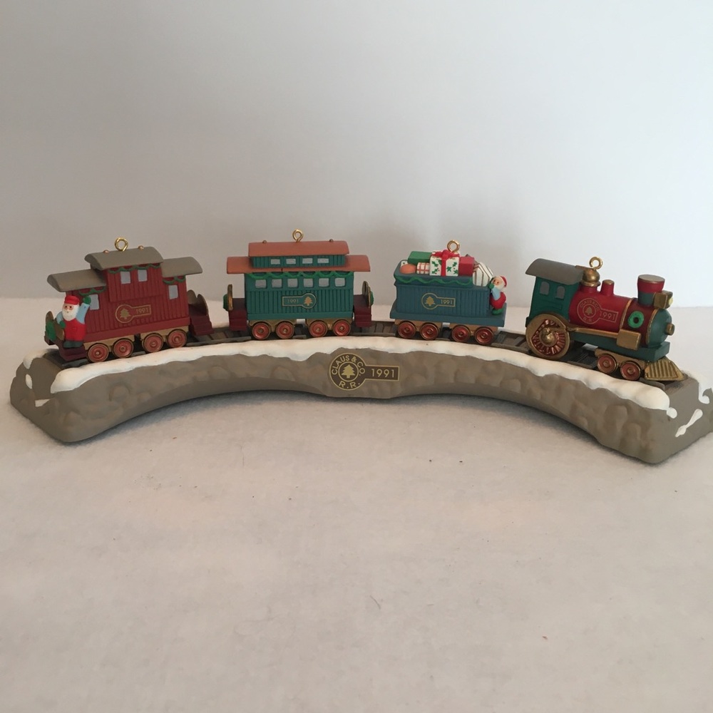 Hallmark Ornament - Train Trestle with Trains